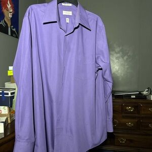 Van Heusen Purple Dress Shirt Long Sleeve Button-Up